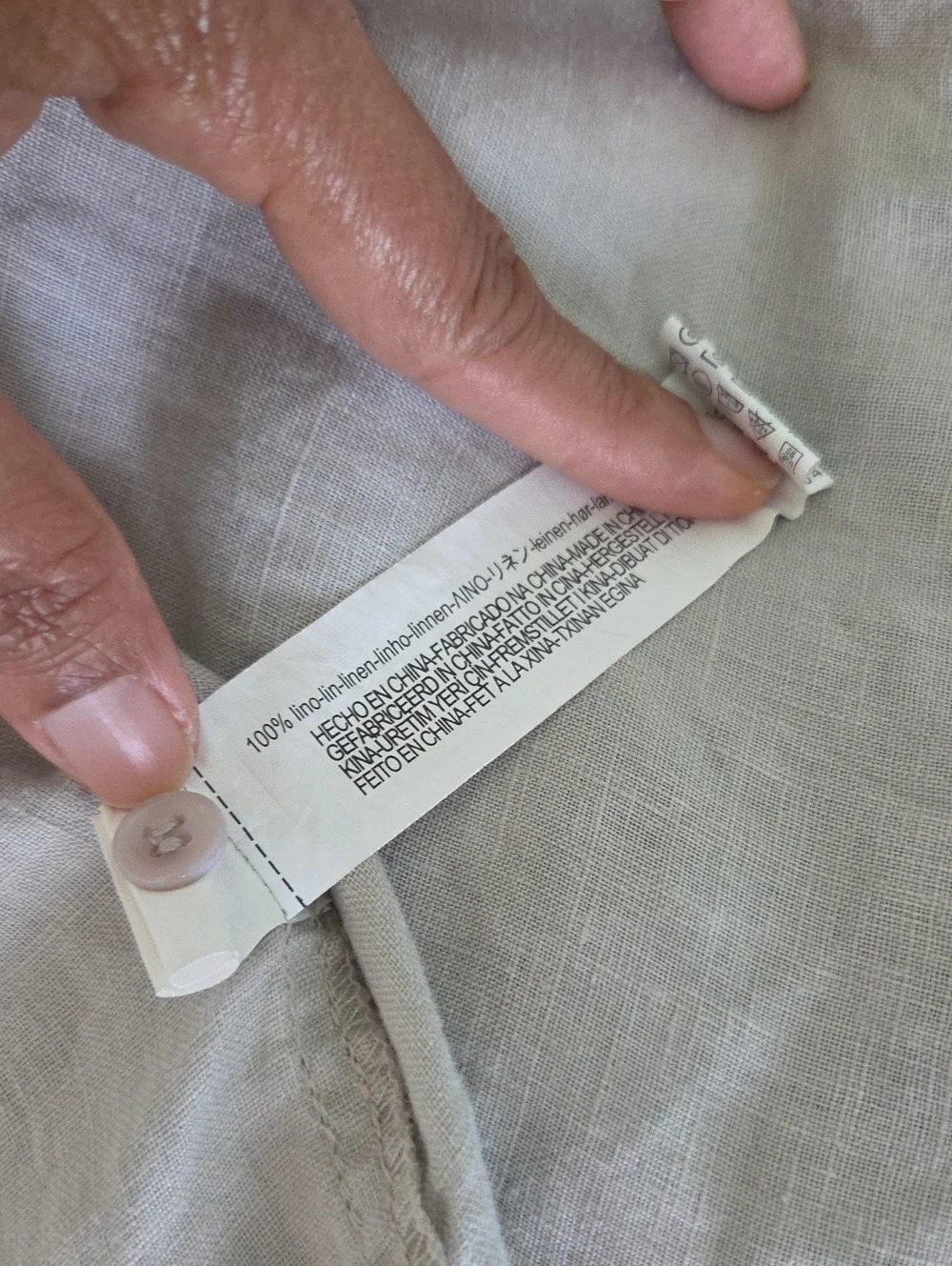 Zara Cream Lightweight 100% Linen Shirt